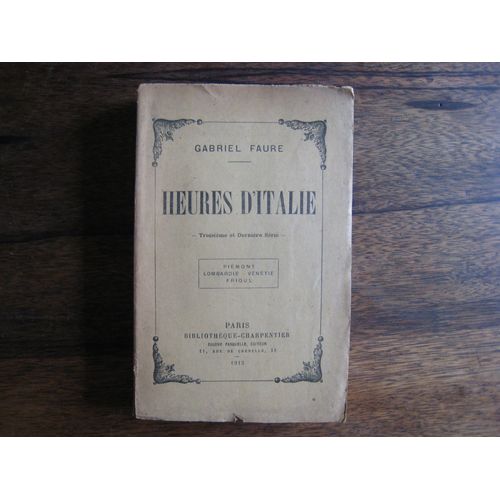 Heures D'italie (Troisième Et Dernière Série) 