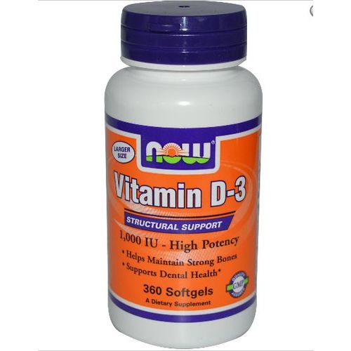Now Foods, Vitamine D3, Haute Puissance, 1000 Ui, 360 Gélules 