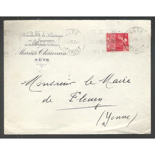 France, 1930-1931, Exposition Coloniale Internationale De Paris (Femme Fachi), N°272 (Type 1, Sur Lettre).