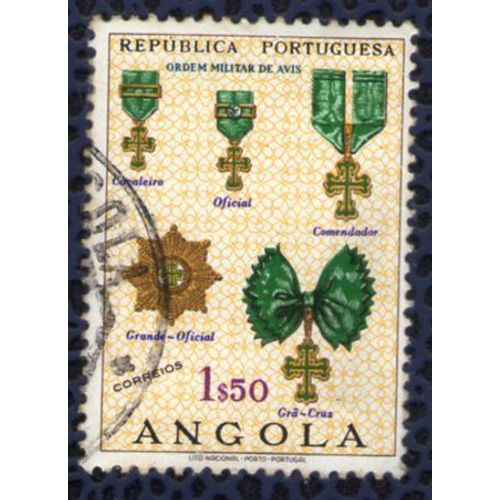 Angola 1967 Oblitéré Rond Used Insigne Ordre Militaire Ordem Militar De Avis