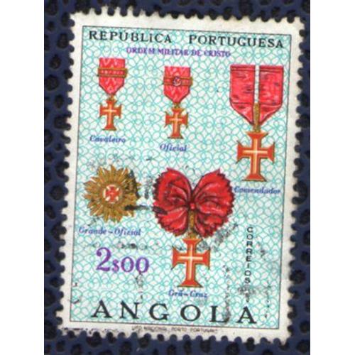 Angola 1967 Oblitéré Rond Used Insigne Ordre Militaire Ordem Militar De Cristo