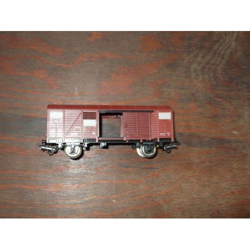 Wagon Tombereau Couvert Avec Portes Coulissantes Marron-Jouef