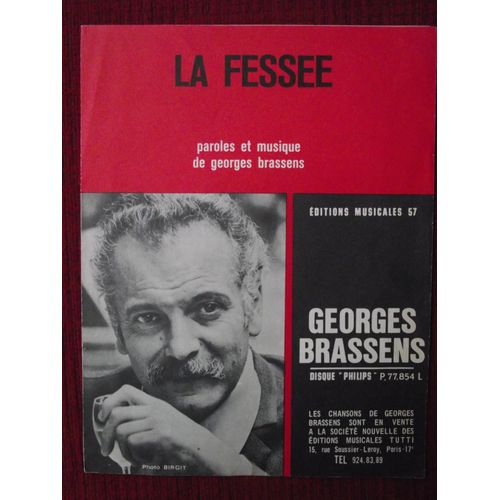 Partition Brassens La Fessée