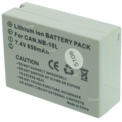 Batterie pour NB-10L , POWERSHOT G1 X , POWERSHOT G15...