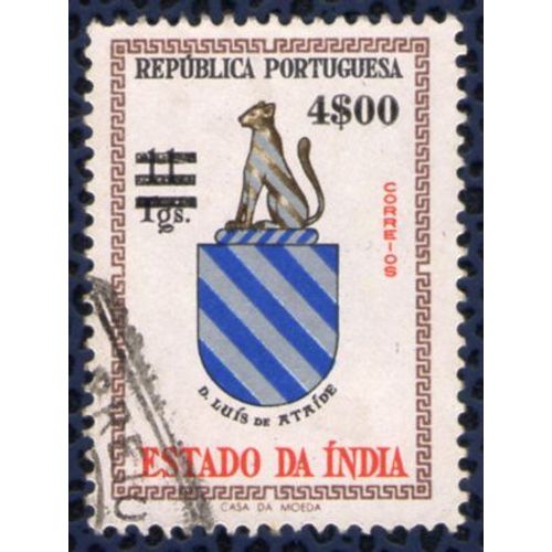 Inde Portugaise India 1959 Oblitéré Used Surchargé Blason D. Luís De Ataíde