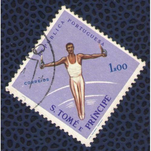 S. Tomé Et Principe 1962 Oblitéré Rond Used Gymnastique Anneaux Argolas