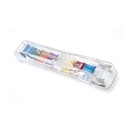 Rapesco Distributeur Supaclip® 40 Transparent & 25 Pinces Multicolores