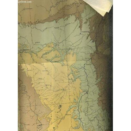 Carte Geologique De La Region Lorraine En Couleurs D'environ 47x60 Cm - Echelle 1/400 000.