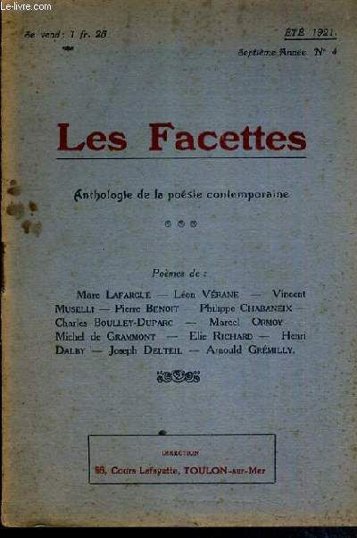 Les Facettes Anthologie De La Poesie Contemporaine 7eme Annee N 4 Ete 1921 Rakuten