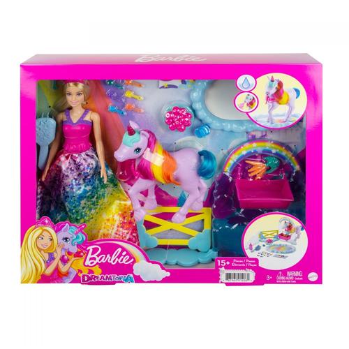 Barbie  Coffret Barbie Royal Dreamtopia Et Son Bébé Licorne