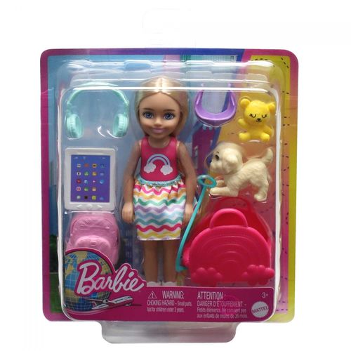 Coffret Barbie Poupée Chelsea Voyage