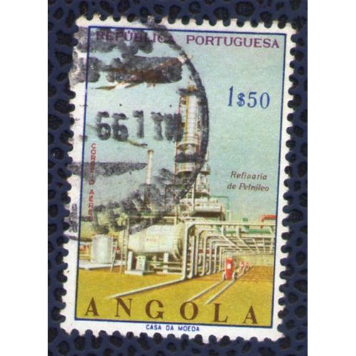 Angola 1965 Oblitéré Rond Used Raffinerie Petrol Refinaria De Petróleo