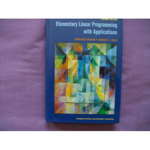 Elementary Linear Programming With Applications