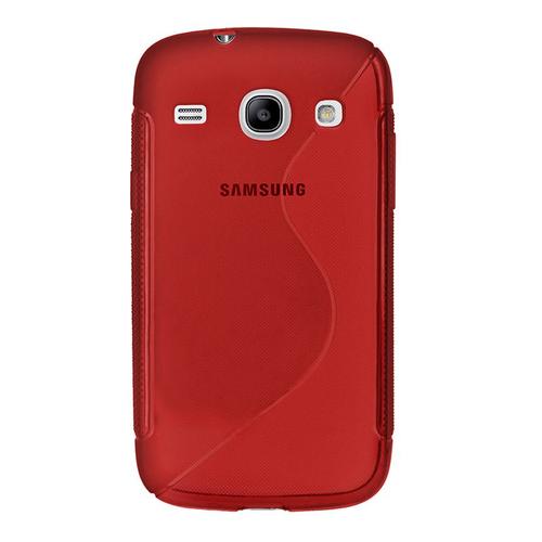 Coque Samsung Galaxy Core Plus Silicone Grip-Rouge