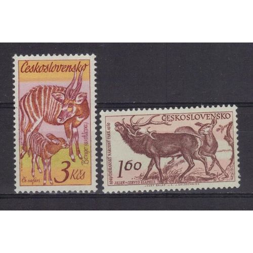 Tchecoslovaquie 1959 : Gibier : Antilope / Cerf - Série De 2 Timbres Neufs */**