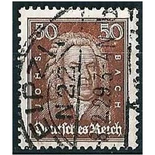 Allemagne, Rép. De Weimar, 1926 / 27, Beau Timbre Yvert 388, Jean Sébastien Bach, Oblitéré, Tbe.