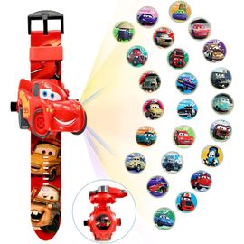 Voiture Montre Enfant Garcon, Voiture Digitale Enfant Avec 24 Modèle De Projection, Voiture Conception À Clapet Montre Watch Pour 3+ Enfants Les Cadeaux De Anniversaire
