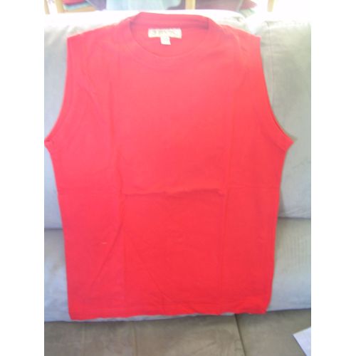 T-Shirt Sans Manches Rouge 14 Ans