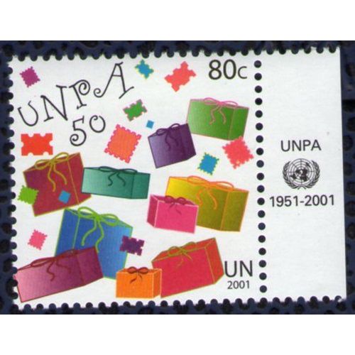 Nations Unies 2001 Neuf Onu Emballages Cadeaux Unpa Bord De Feuille