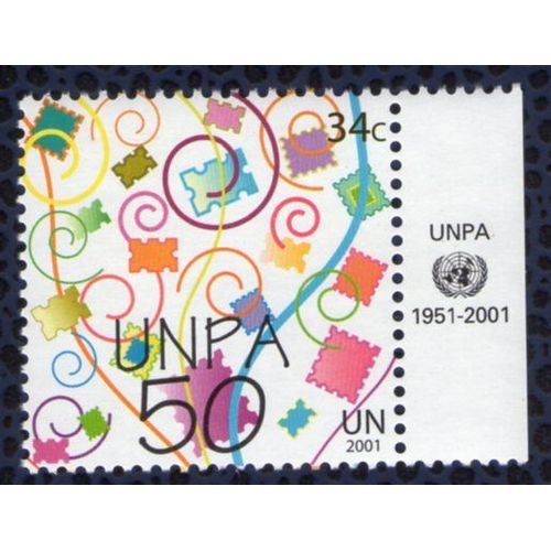 Nations Unies 2001 Neuf Onu Timbres Unpa Bord De Feuille