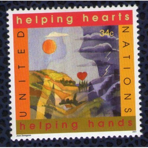 Nations Unies 2001 Onu Neuf Helping Hearts Helping Hands