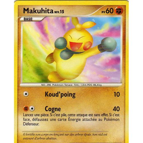 Carte Pokemon Makuhita ( Niv.15 Pv 60 78/106 )