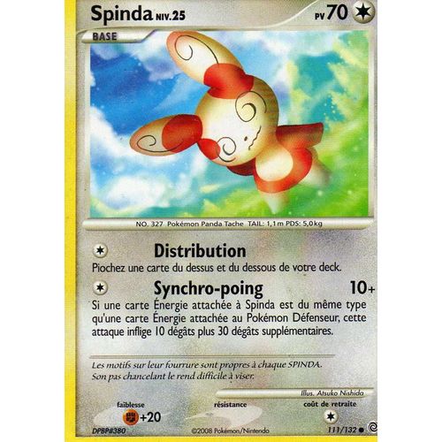 Pokemon - Carte Spinda - Lv.25 Hp70 111/132