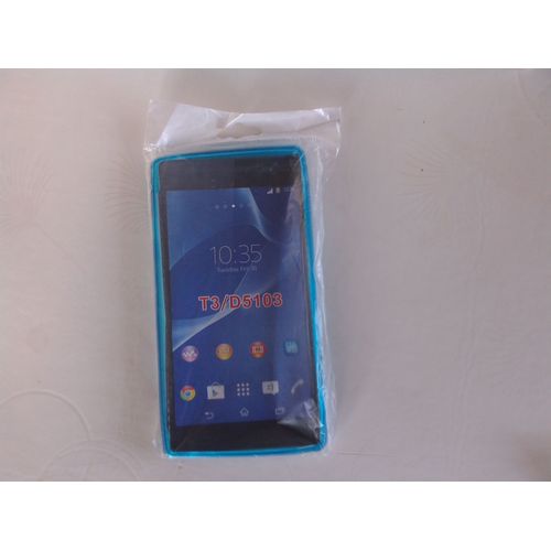 Sony Xperia T3 D5103 D5102 D5106 Pochette Silicone Bleue