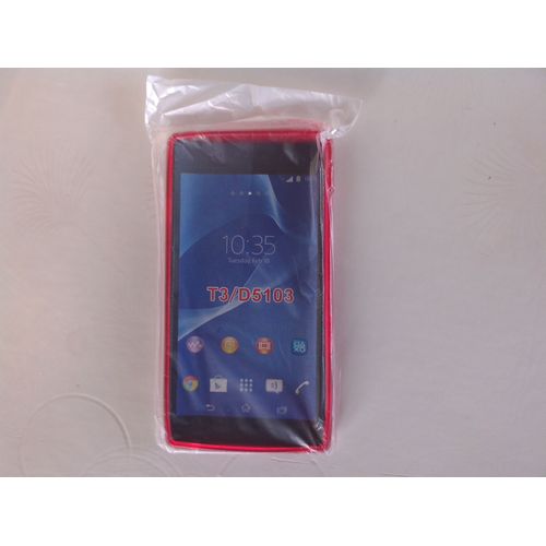 Sony Xperia T3 D5103 D5102 D5106 Pochette Silicone Rouge