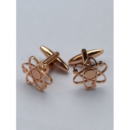 Boutons De Manchettes Étoile Creuse De Couleur Rose Doré Pour De L'élégance