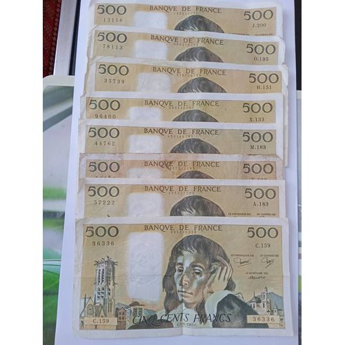 Anciens Billets De 500 Franc Français Et Billets De 100 Franc Français