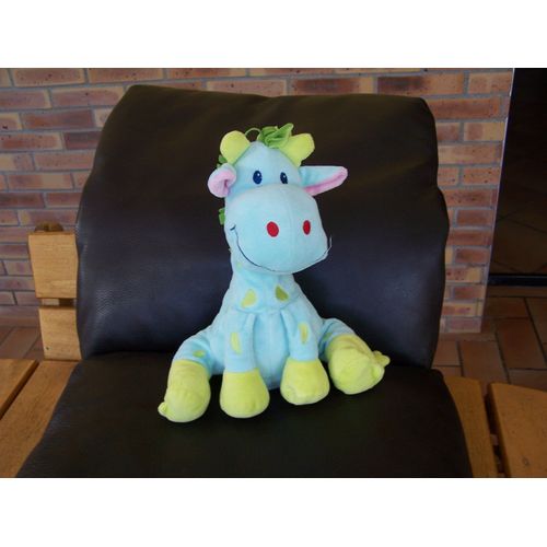 Doudou Girafe Orchestra Bleu Vert Anis