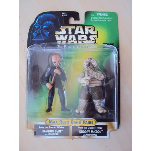 Star Wars Potf (Power Of The Force) - Max Rebo Band Pairs : Barquin D'an & Droopy Mccool  (Jabba)