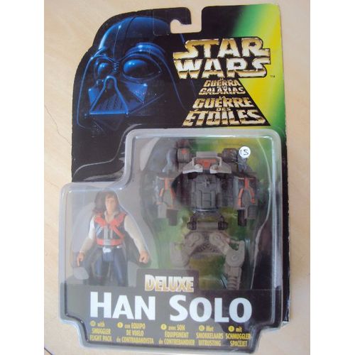 Star Wars Deluxe : Han Solo With Smuggler Flight Pack  (10 Cm)  Kenner / Hasbro