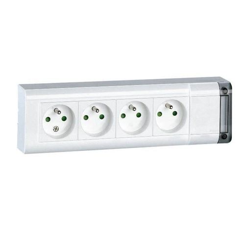 Bloc multiprises d'installation fixables - 253 mm, 4