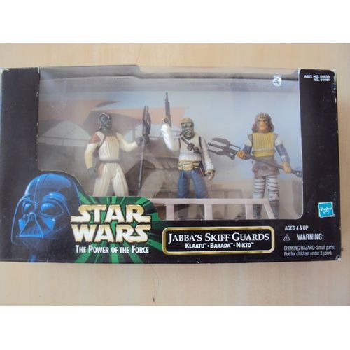 Star Wars Potf Power Of The Force - Jabba's Skiff Guards : Klaatu / Barada / Nikto (10 Cm) 