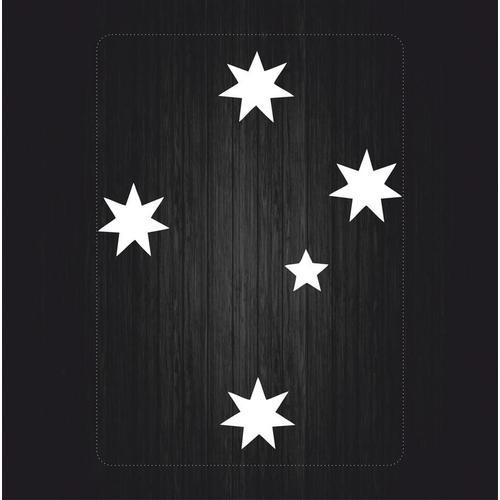 Autocollant sticker laptop macbook croix etoile australie sud noir 
