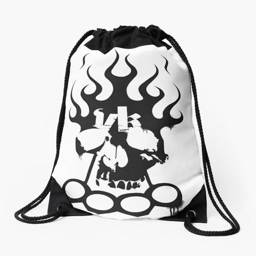 Sac à dos Kontra K DPK Vollkontakt Totenkopf Schlagring Logo Sac à cordon pour le sport cadeau