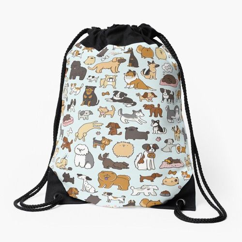 Sac à dos Chien, Griffonnage Sac à cordon pour le sport cadeau