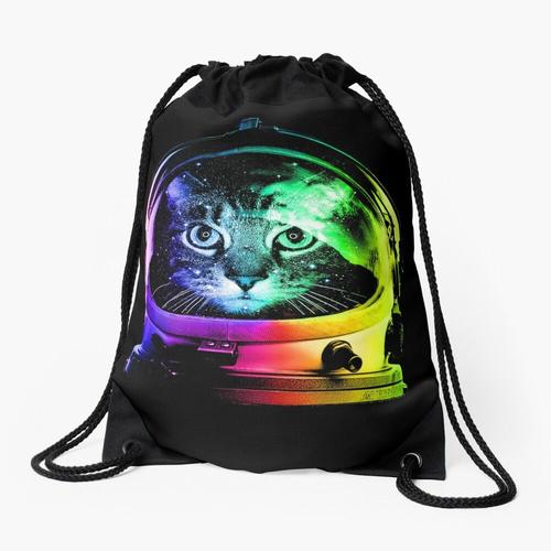 Sac à dos Chat astronaute Sac à cordon pour le sport cadeau