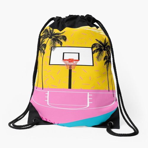 Sac à dos Dope -memphis rétro vibes basket-ball sportif athlète années 80 retour style vintage années 1980 Sac à cordon pour le sport cadeau