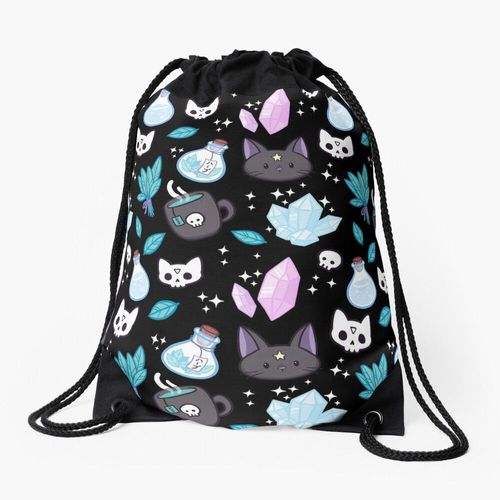 Sac à dos Herbe sorcière noire Nikury Sac à cordon pour le sport cadeau