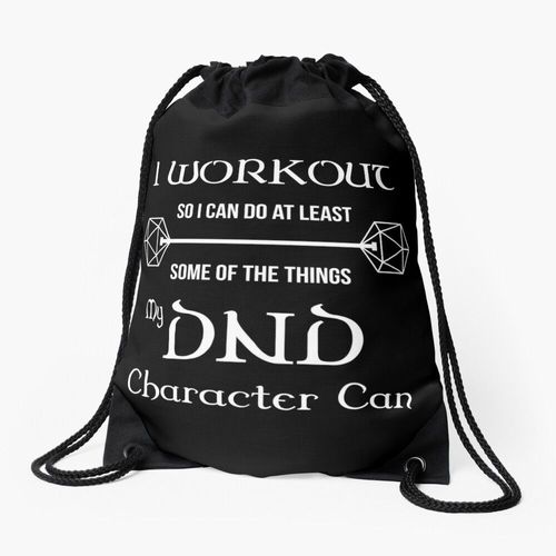 Sac à dos Entraînement de personnage DnD - en blanc Sac à cordon pour le sport cadeau