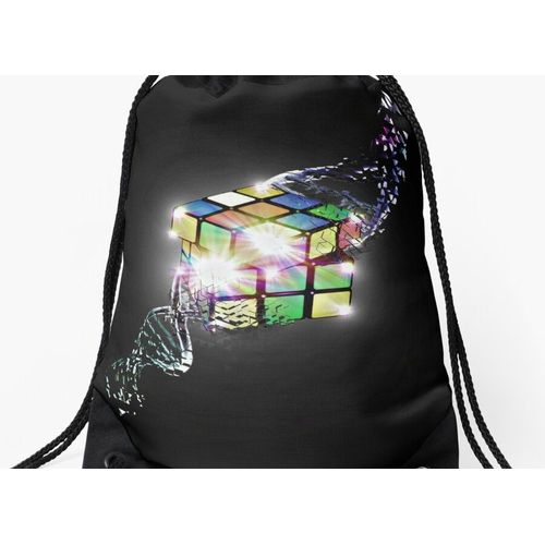 Sac à dos Rubik Cube brisé brin d'ADN conception impressionnante Sac à cordon pour le sport cadeau