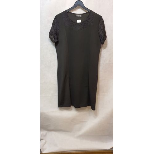 Robe Noir Manches Courtes Femme Veti Style Paris Taille 46/48
