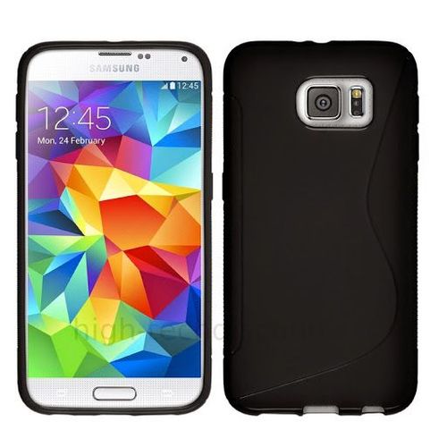 Housse Etui Coque Pochette Silicone Gel Fine Pour Samsung G925f Galaxy S6 Edge + Film Ecran - Noir