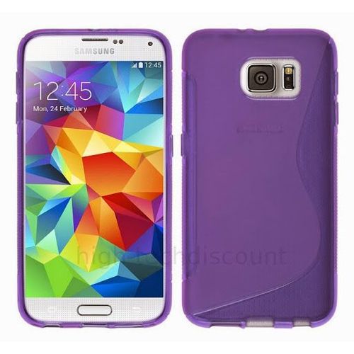 Housse Etui Coque Pochette Silicone Gel Fine Pour Samsung G920f Galaxy S6 + Film Ecran - Mauve