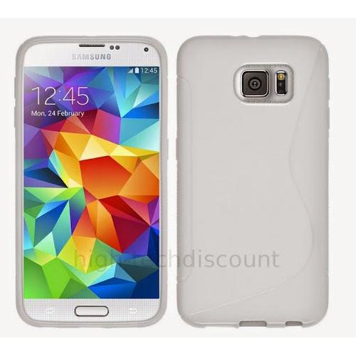 Housse Etui Coque Pochette Silicone Gel Fine Pour Samsung G920f Galaxy S6 + Film Ecran - Blanc
