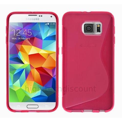 Housse Etui Coque Pochette Silicone Gel Fine Pour Samsung G920f Galaxy S6 + Film Ecran - Rose