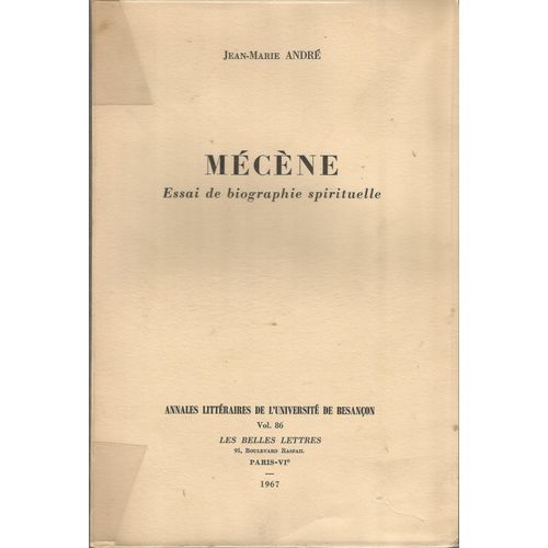 Mecene, Essai De Biographie Spirituelle